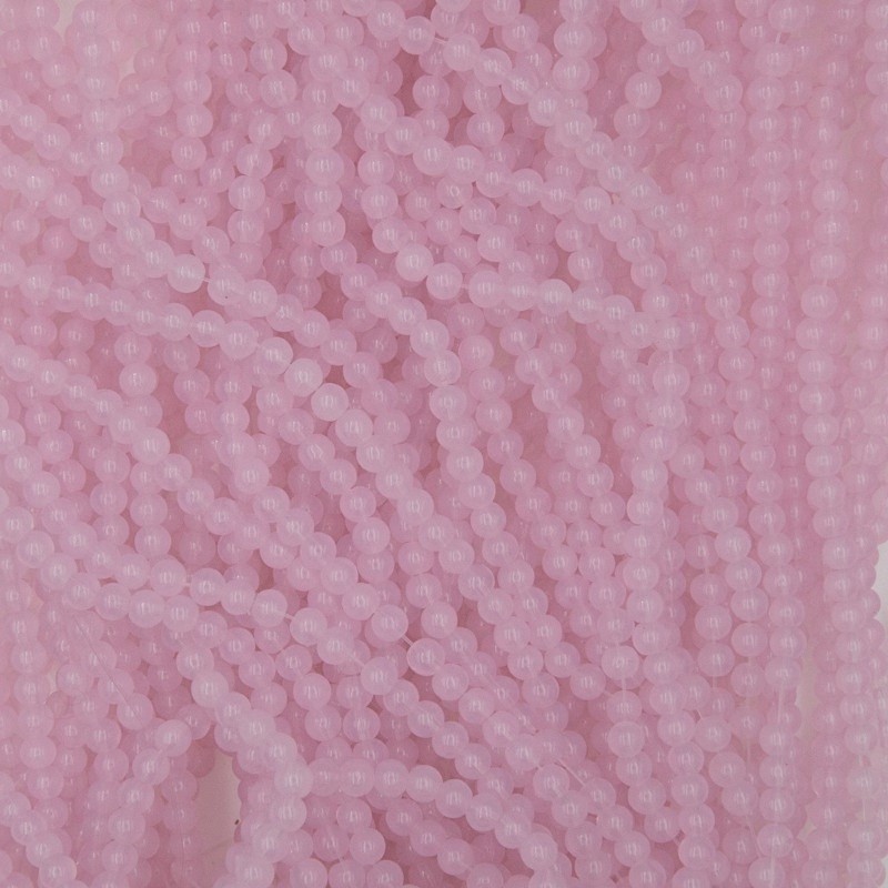 Opaline beads/ balls 4mm/ pastel pink/ 190 pieces SZTO0404A