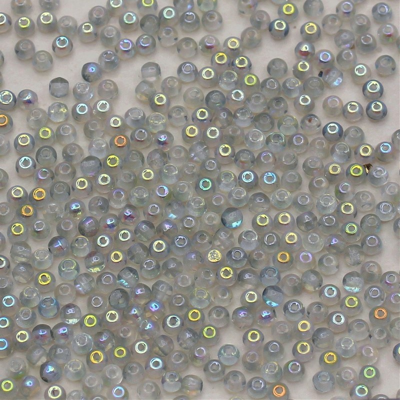 Czech beads/ balls 3mm/ crystal gray luster ab/ 50pcs/ SZGBKG03B020