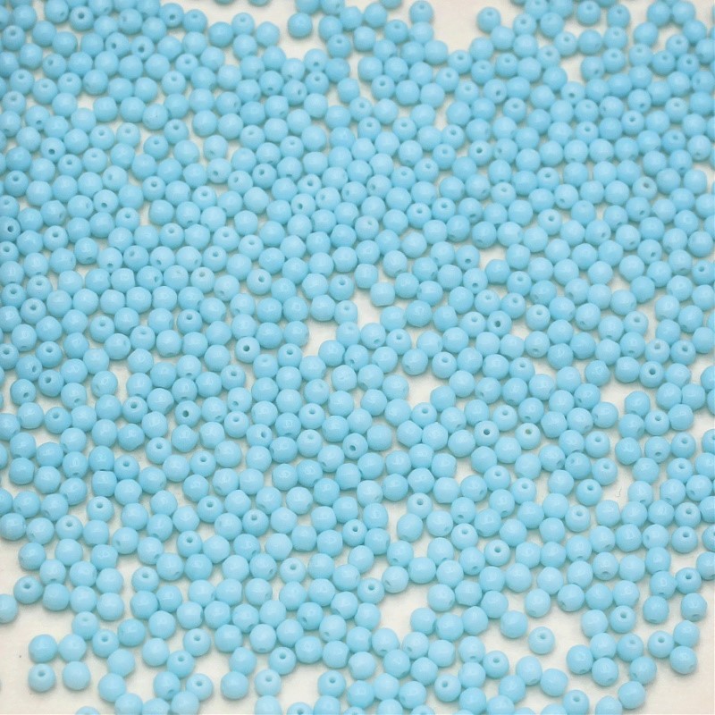 Czech beads/ balls 3mm/ blue sky/ 50pcs/ SZGBKG03B042
