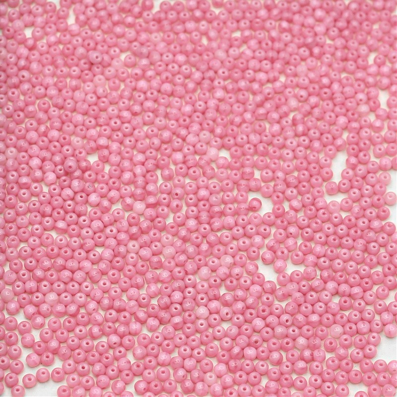 Czech beads/ balls 3mm/ milky pink opaque/ 50pcs/ SZGBKG03B058