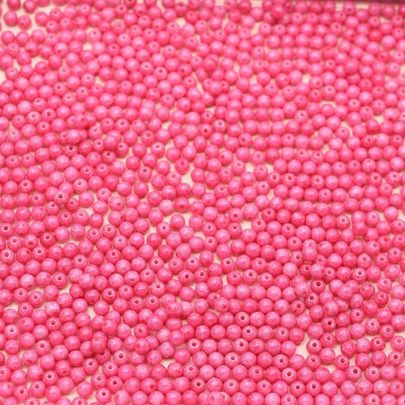 Czech beads/ balls 4mm/ sweet pink picasso/ 50pcs/ SZGBKG04B064