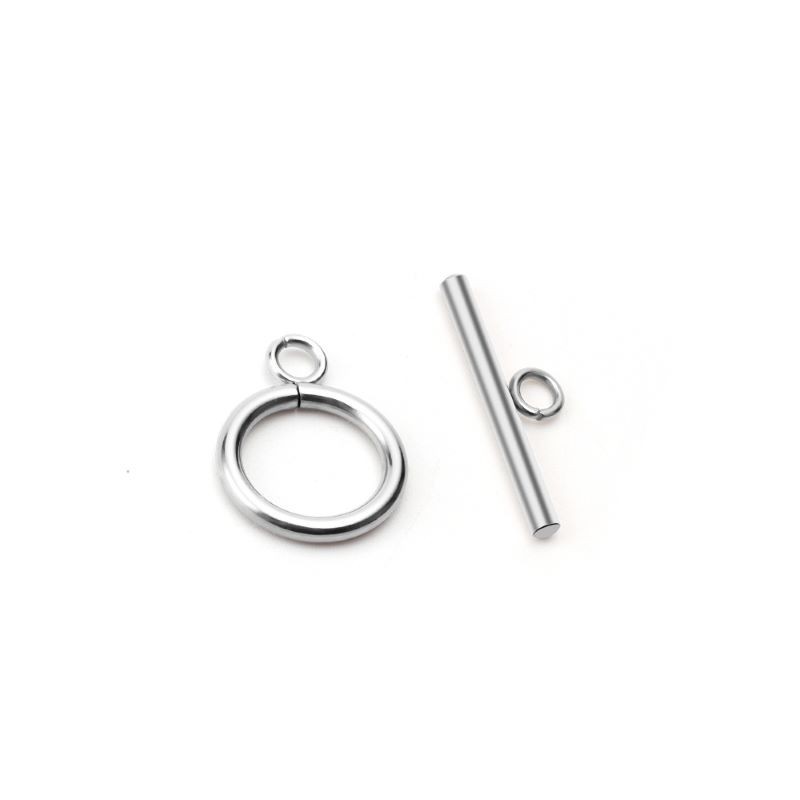 Two-piece toggle clasp / surgical steel 14mm 1 set ASS395A