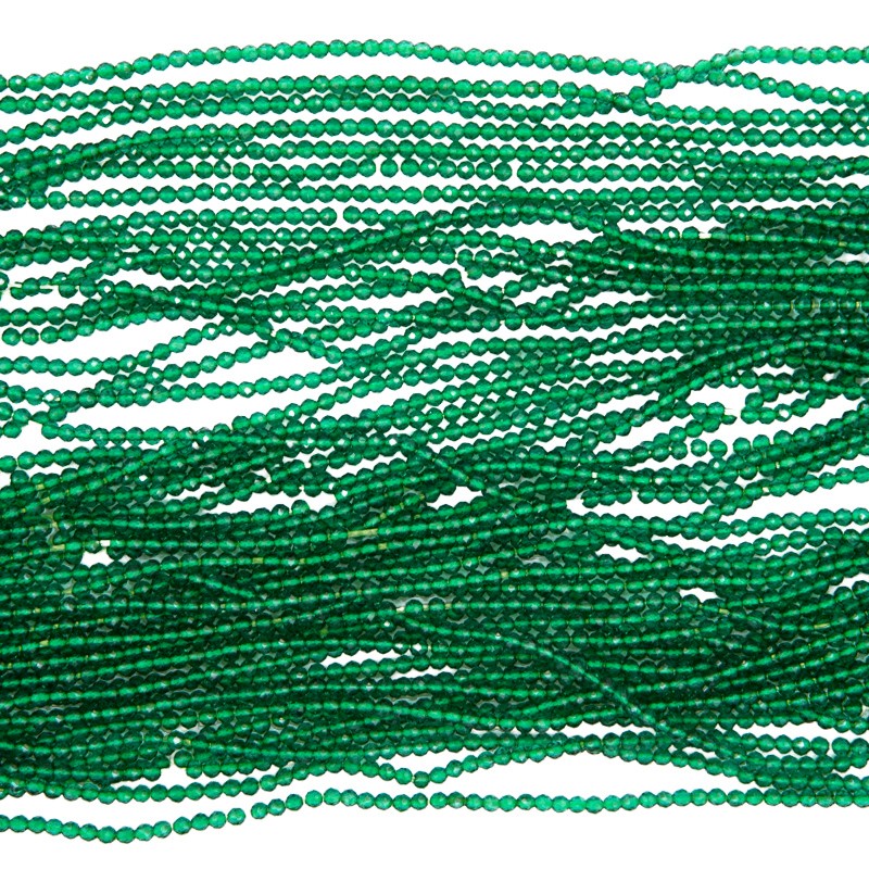 Koraliki zielony spinel/ kulki fasetowane 2mm/ 185sztuk KASGRF02