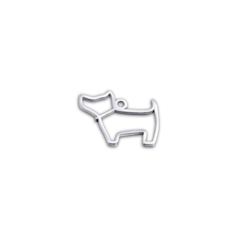Frame pendant dog / surgical steel / 15x18mm 1pc ASS461