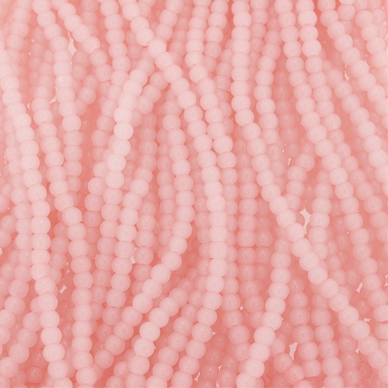 Pastels / glass beads 4mm soft pink 190 pieces SZPS0402