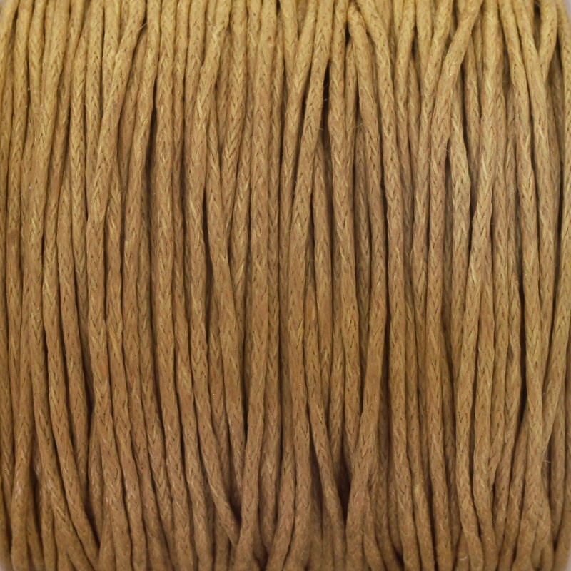 Sznurek bawełniany woskowany 25m (szpula) orzech włoski 1mm PWZWR1030