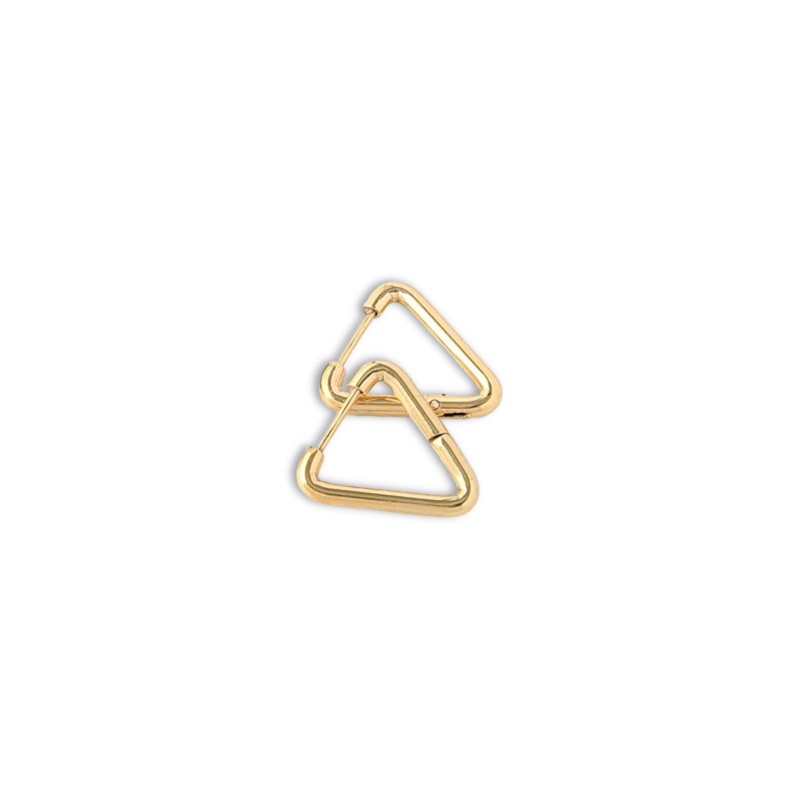 Kolczyki złote delikatne trójkąty/ stal chirurgiczna/ 18x2.5mm/ 2szt BKSCH84KG