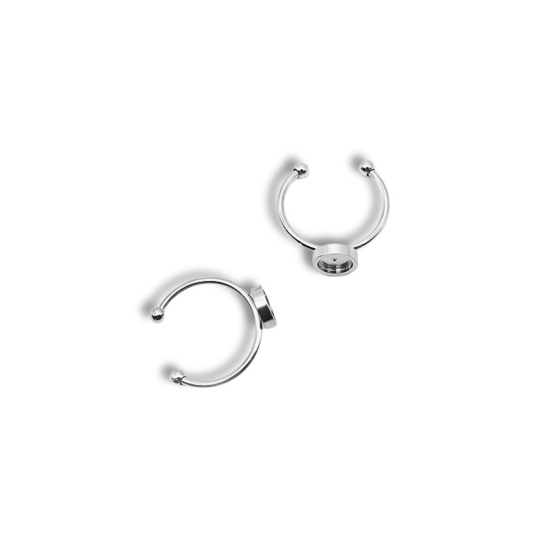 Ring base for cabochon 6mm/ surgical steel/ 1pc OKPI06SCH01