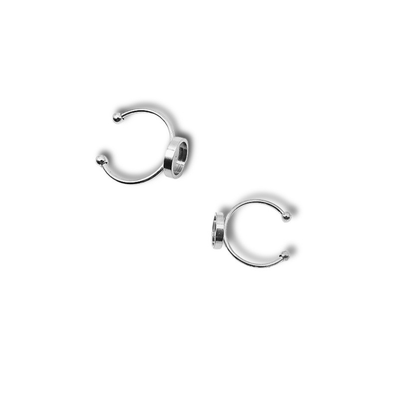 Ring base for cabochon 8mm/ surgical steel/ 1pc OKPI08SCH01