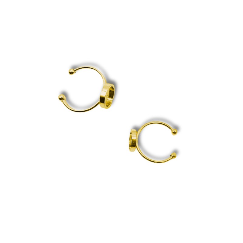 Ring base for cabochon 8mm/ surgical steel/ gold 1pc OKPI08SCH01KG