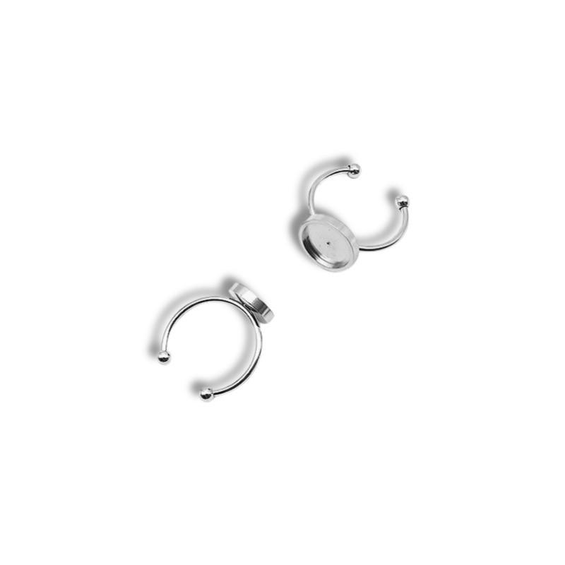Ring base for cabochon 10mm/ surgical steel/ 1pc OKPI10SCH01
