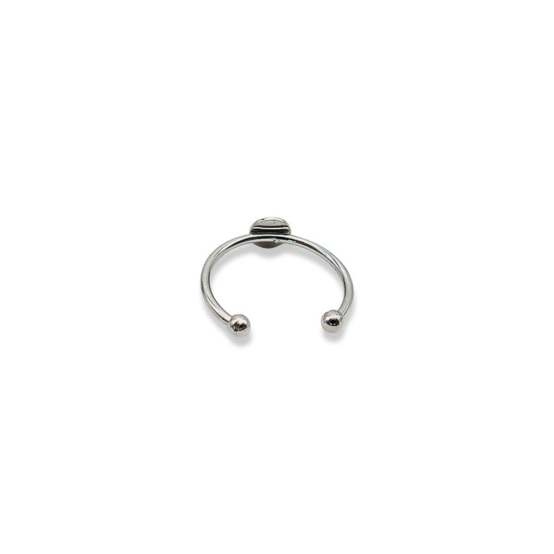 Adjustable ring base with a plate 6mm / surgical steel / 1pc ASS483
