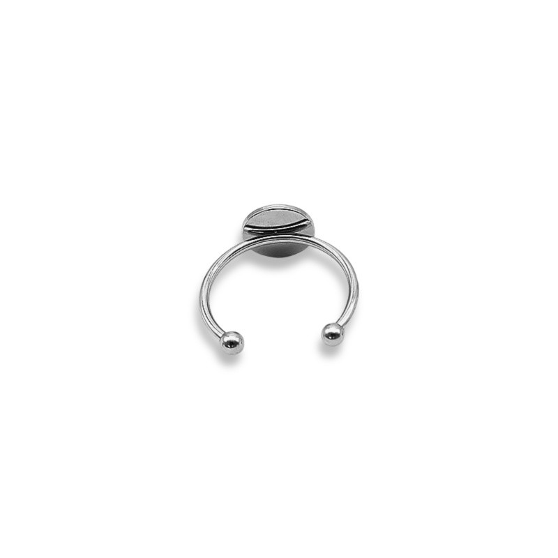 Regulowana baza pierścionka z talerzykiem 10mm/ stal chirurgiczna/ 1szt ASS482