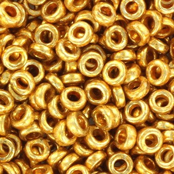 Miyuki Spacer beads/ tires 3mm/ duracoat galvanized gold 5g/ MISP-4202