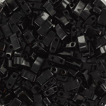 Miyuki Tila beads 2.5x5mm/ opaque black 5g/ MITL2-401