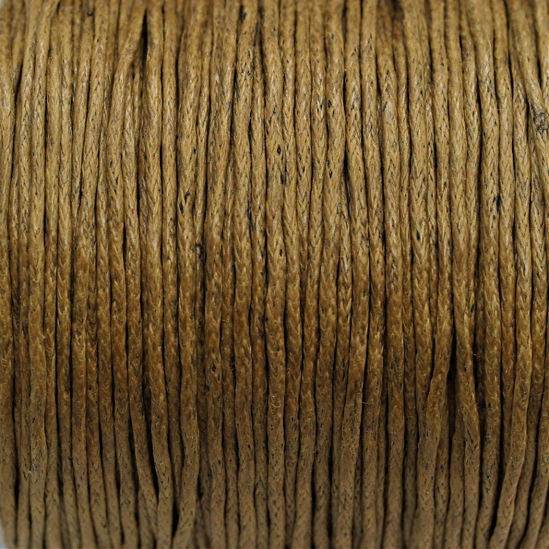 Sznurek bawełniany woskowany 25m (szpula) oliwkowy 1mm PWZWR1040