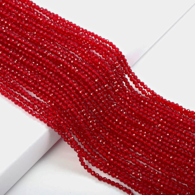 Red spinel beads / 2mm faceted beads / 190pcs KASRF02