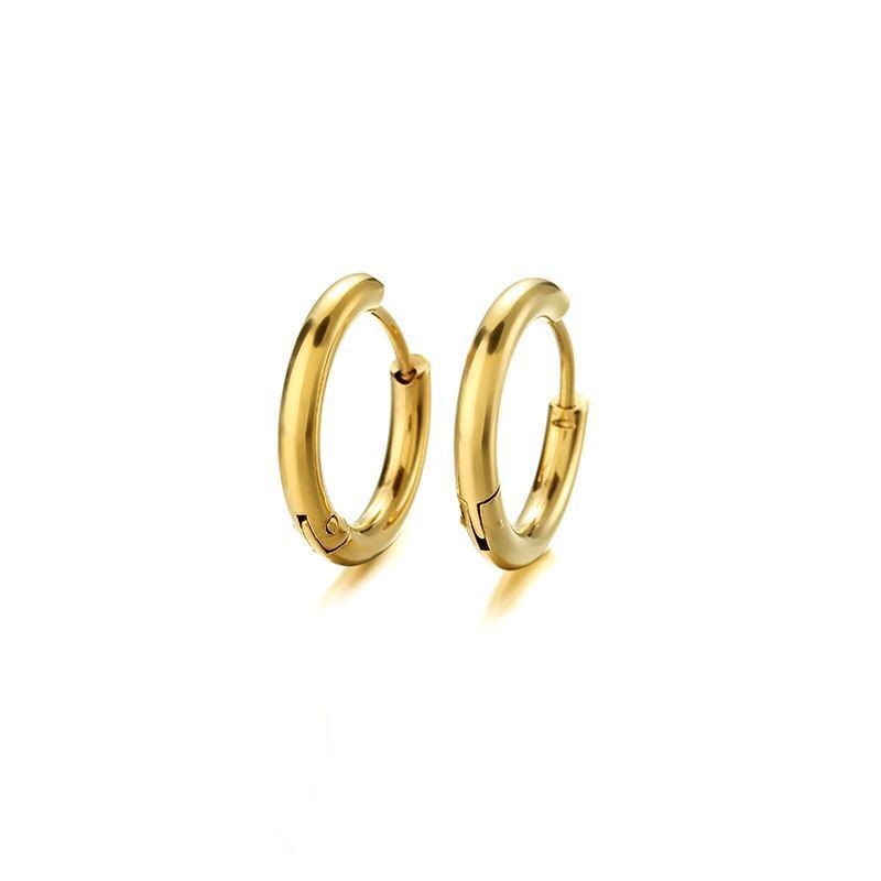 Hoop earrings/gold/surgical steel/13x2.5mm 2pcs BKSCH103KG