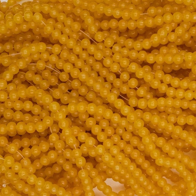 Pastels beads/ balls 4mm/ honey yellow/ 200 pieces SZPS0459