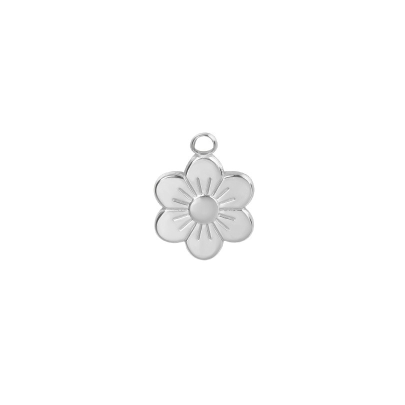 Flower pendant / surgical steel / 18.5x14mm 1pc ASS515