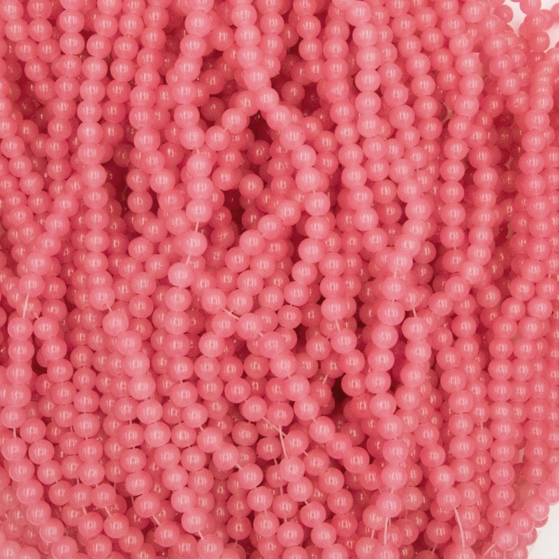 Pastels beads / 4mm balls / beautiful pink / 205 pieces SZPS0448