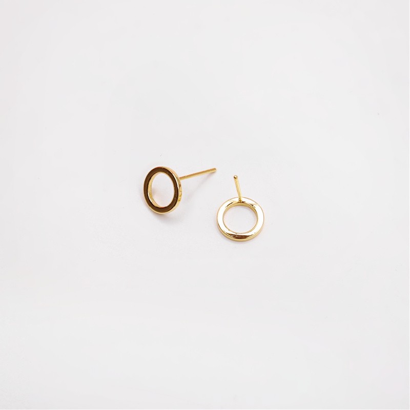 Hoop earrings/ gold filled/ 13x10mm 2pcs AMG046