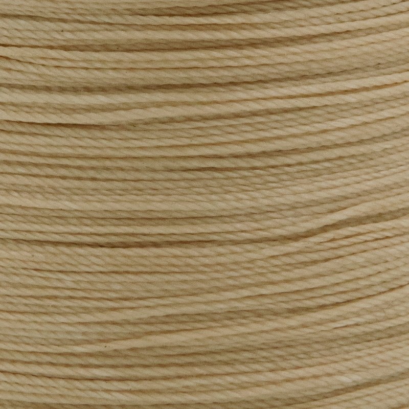 Waxed polyester string/twisted/light beige 0.6mm 5m PWSP0635