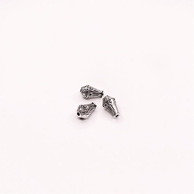 Koraliki zdobione/ łezki antyczne srebro 11.5x6.5mm 4szt AAT756A