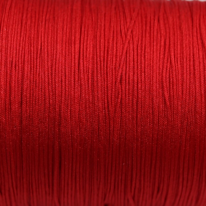 Macrame string 0.6mm/ shamballa/ red 125m PWSHS0618