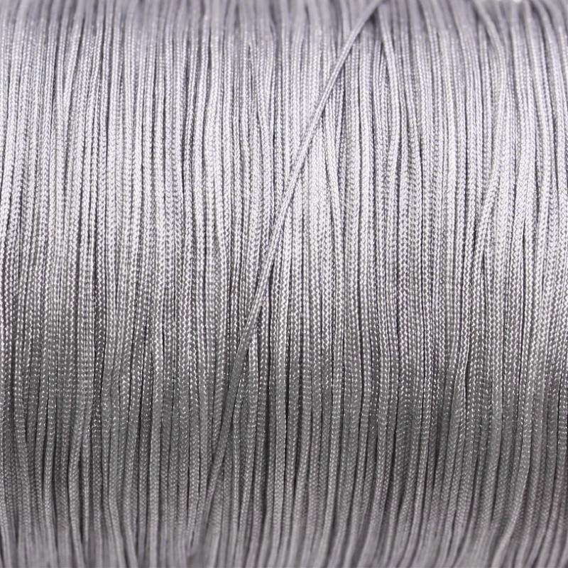Macrame string 0.6mm/ shamballa/ gray 125m PWSHS0620