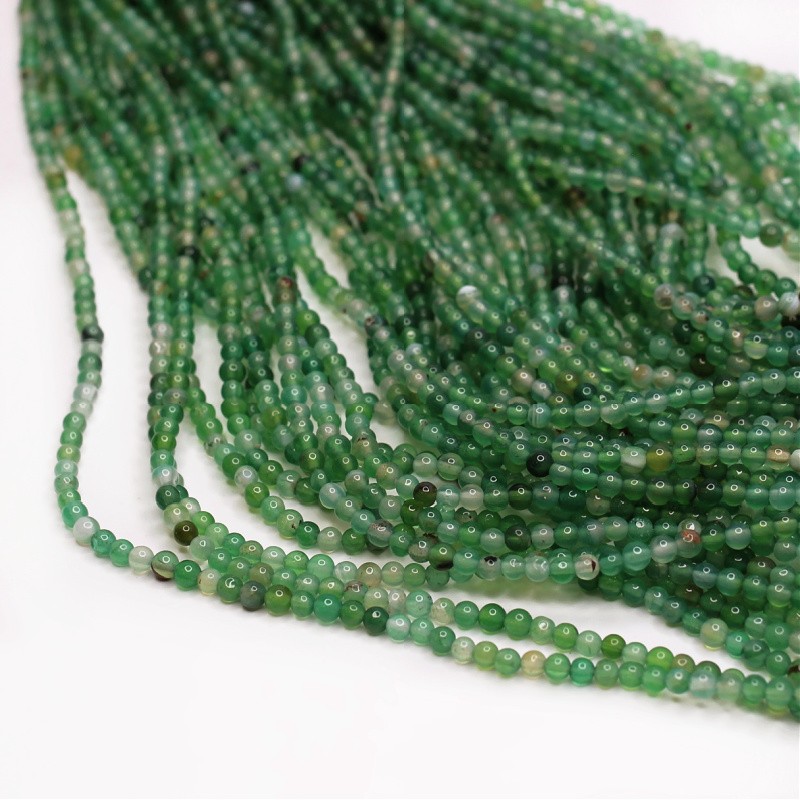Light green agate/ball beads 4mm 94pcs/string KAAG0411A