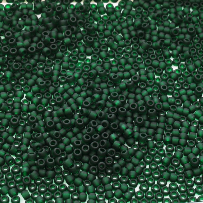 Koraliki Toho/ round 6/0 transparent-frosted green emerald 10g/ TOTR06-939F