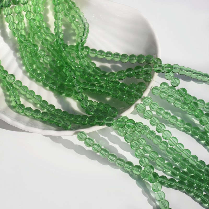 Perfect beads balls 8mm/ light green transparent/ 100 pcs SZPF0836
