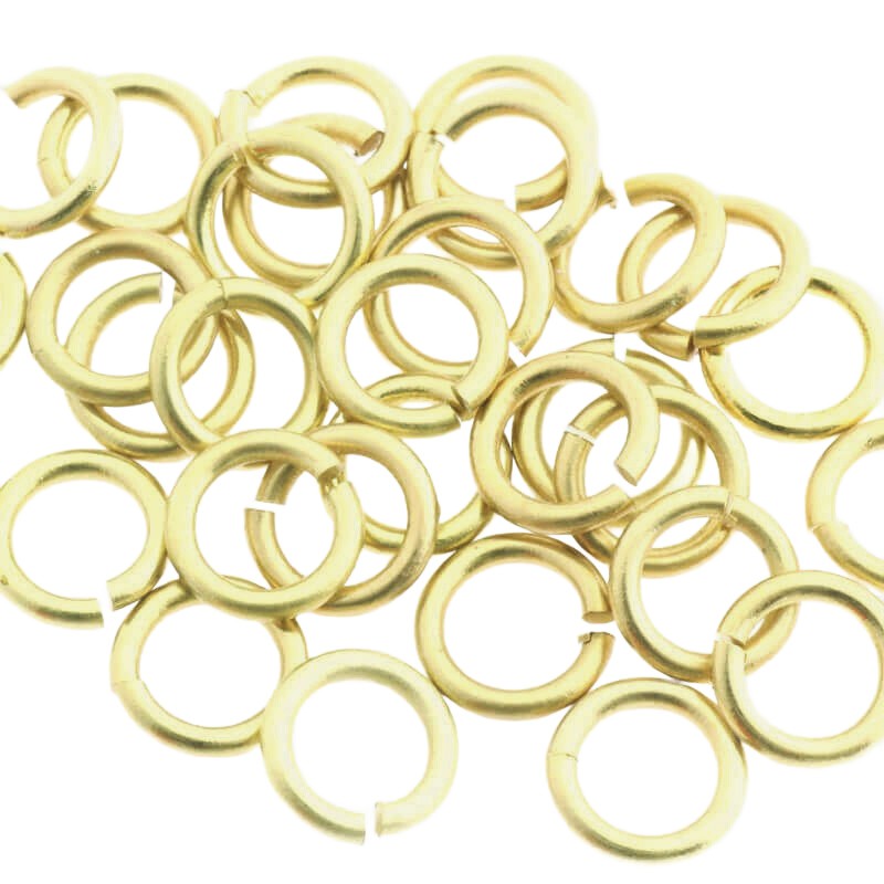 Mounting rings LUX 6x1mm matte gold-plated 12pcs AKGM002