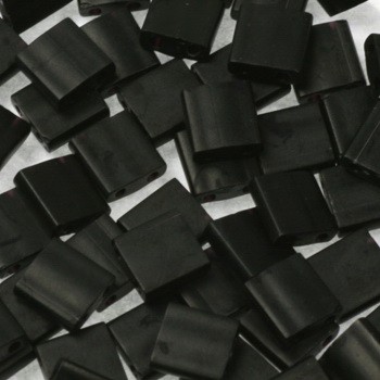 Miyuki Tila beads 5mm/ opaque matte black 5g/ MITL5-401F