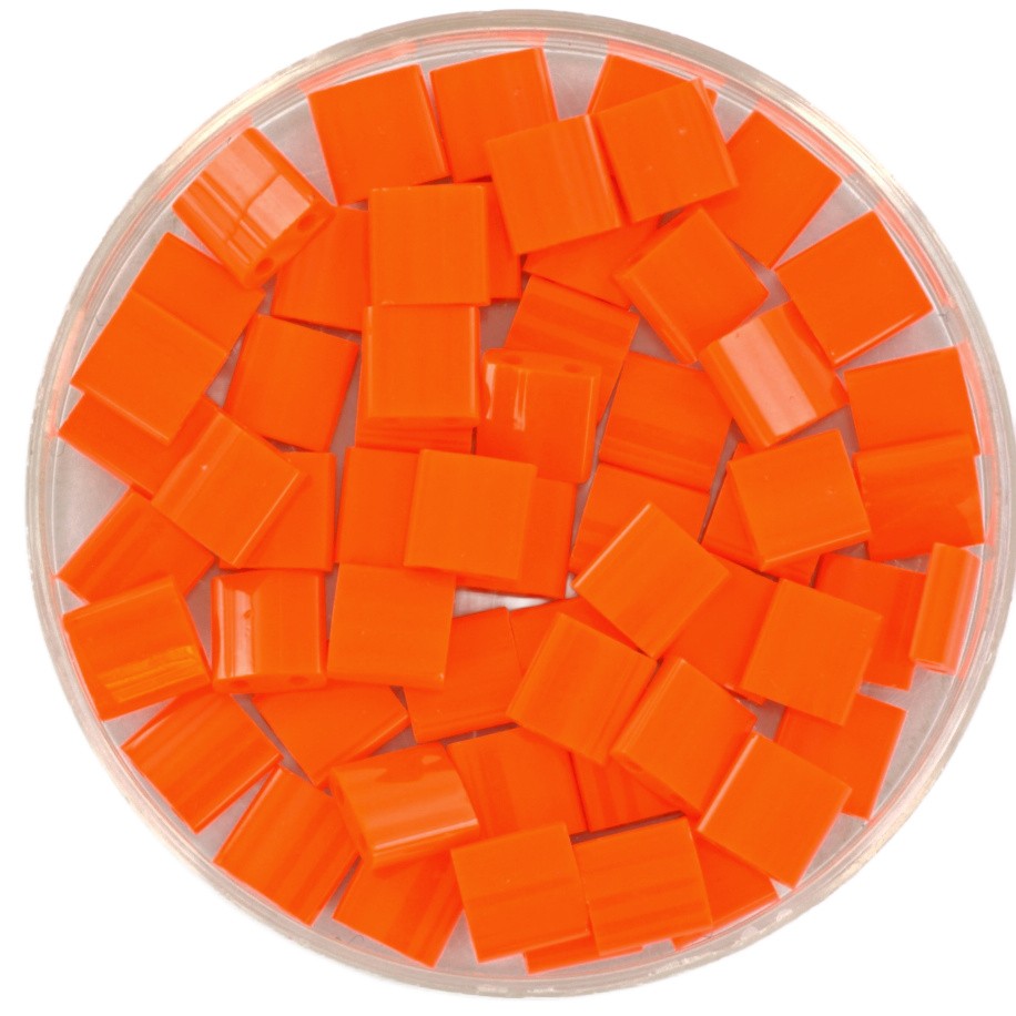 Miyuki Tila beads 5mm/ opaque orange 5g/ MITL5-406