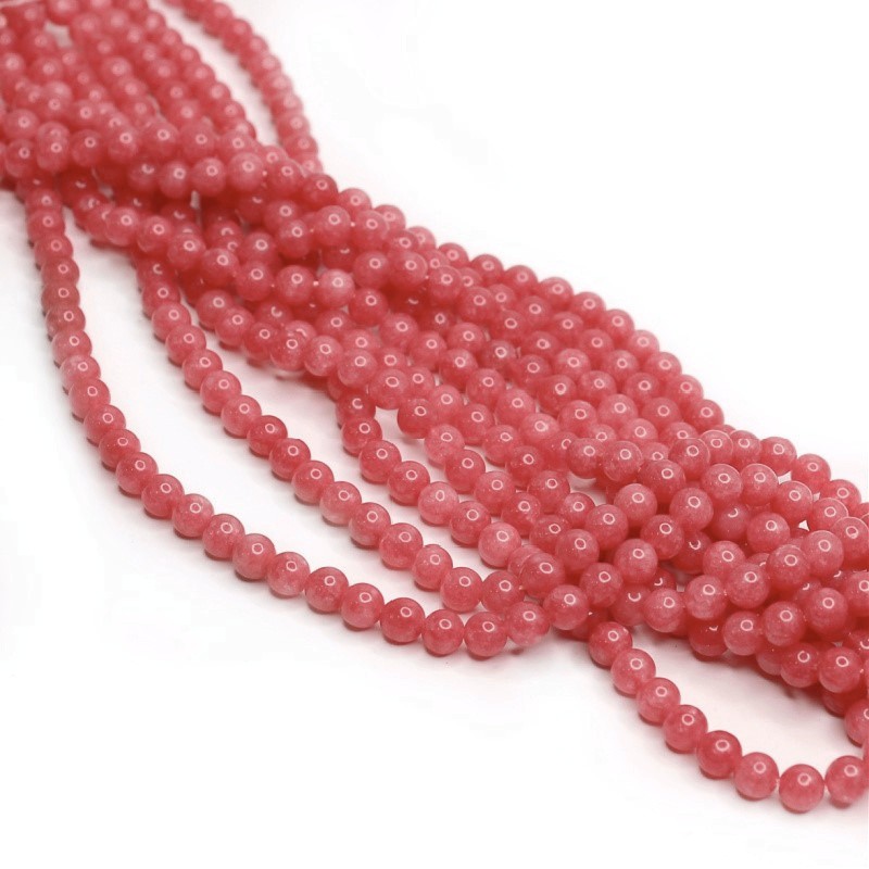Rhodonite / watermelon beads balls approx. 4.5 mm / 90 pcs / string KARD04A