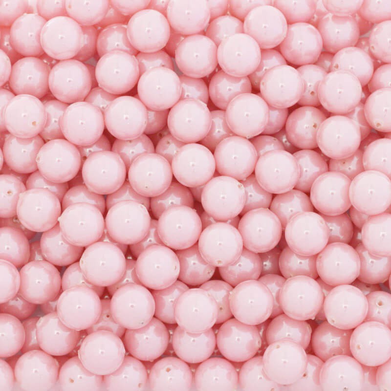 Koraliki szkło akrylowe lekkie kulki 12mm różowa perła 2szt XYAPKS1205