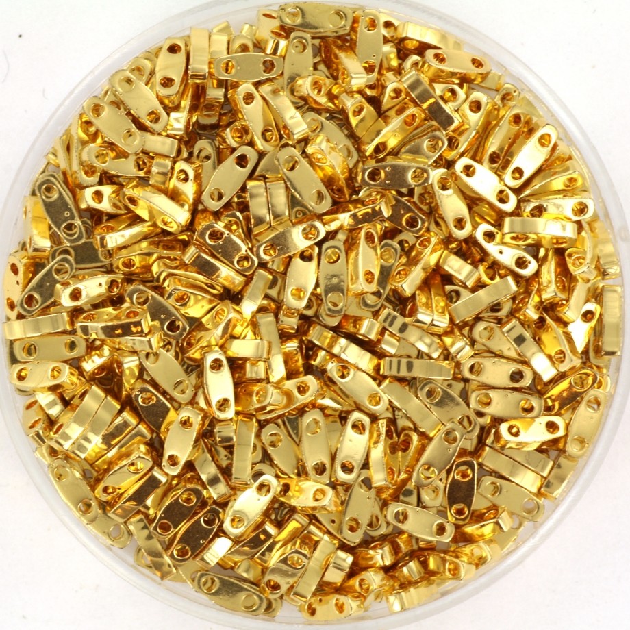 Koraliki Miyuki Quarter Tila 1.2x5mm/ 24kt gold plated 5g/ MITLQ-191