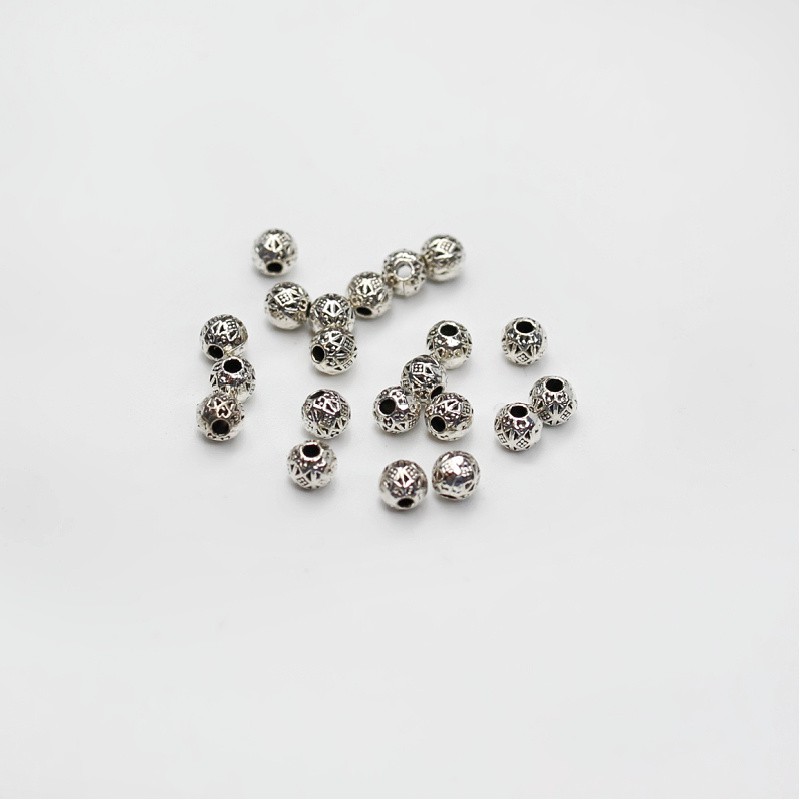 Ball beads 4.2mm/ spacers/ antique silver 25pcs AAT823A