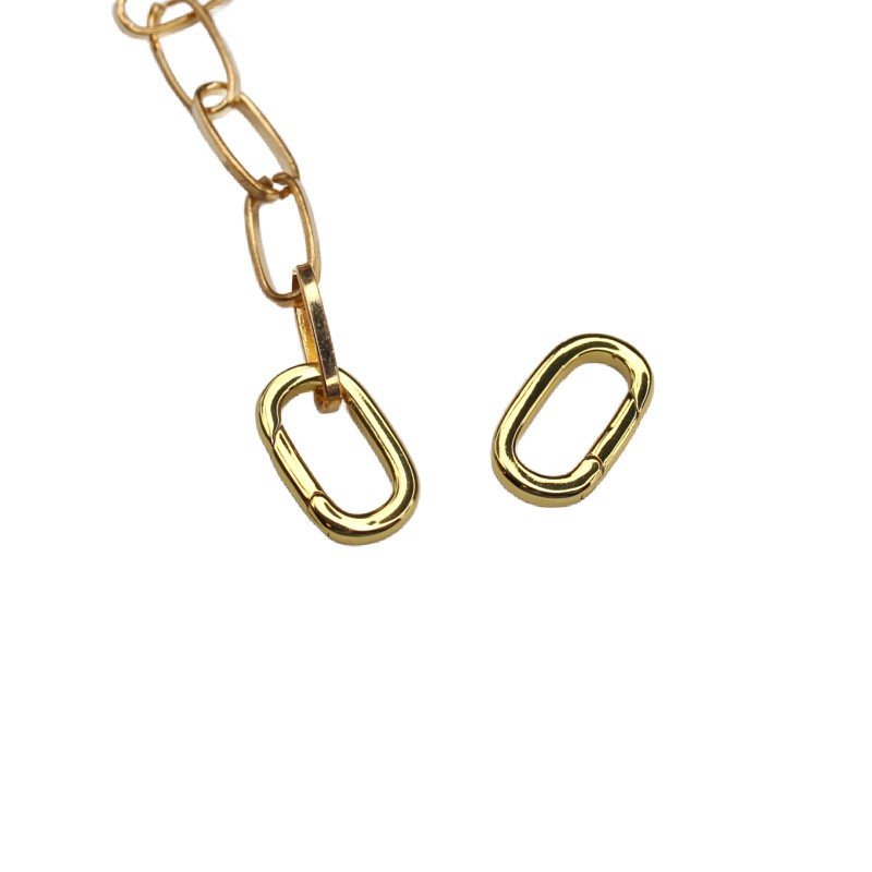 Oval/gold-plated clasp 22.5x13mm 1pc AKGP070
