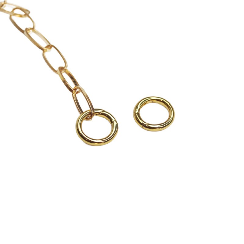 Ring/gold-plated clasp 18.5mm 1pc AKGP078