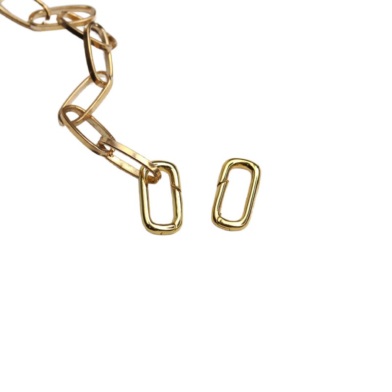 Rectangular/gold-plated clasp 19x10mm 1pc AKGP079