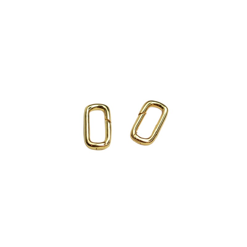 Rectangular/gold-plated clasp 19x10mm 1pc AKGP079