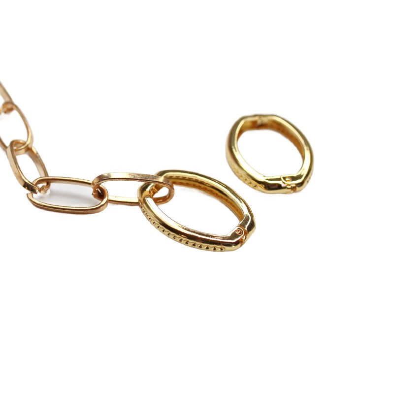 Large decorative clasp 26.7x19.6mm/ gold-plated 1 pc AKGP086