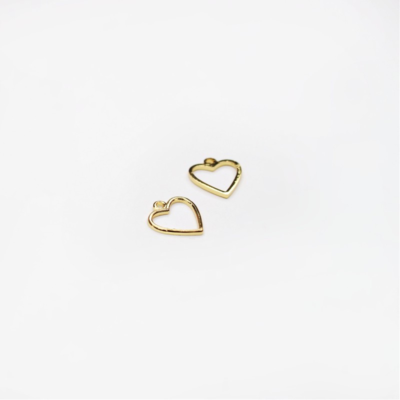 Heart pendant frame/gold-plated 11.5mm 1 pc AKGP101