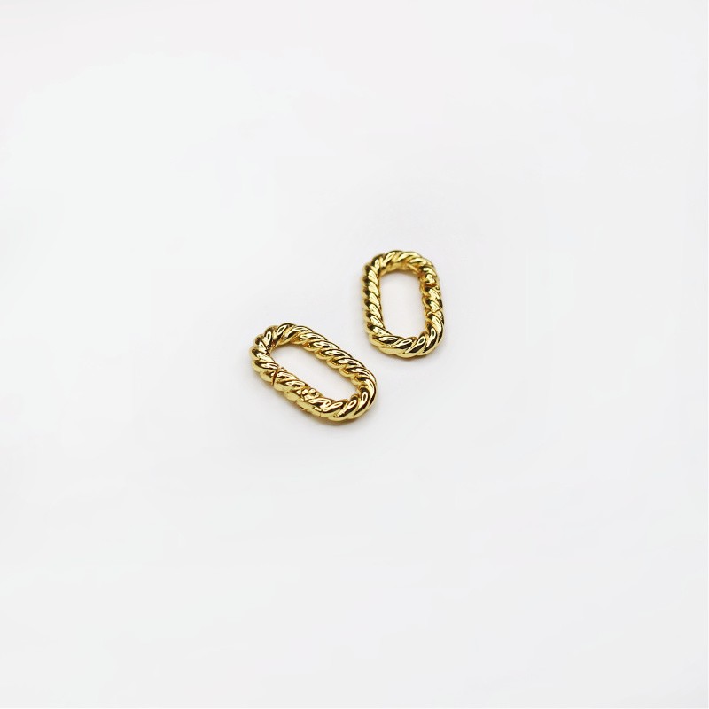 Ribbed lobster clasp 11.6x19.5mm/ gold-plated 1 pc AKGP104