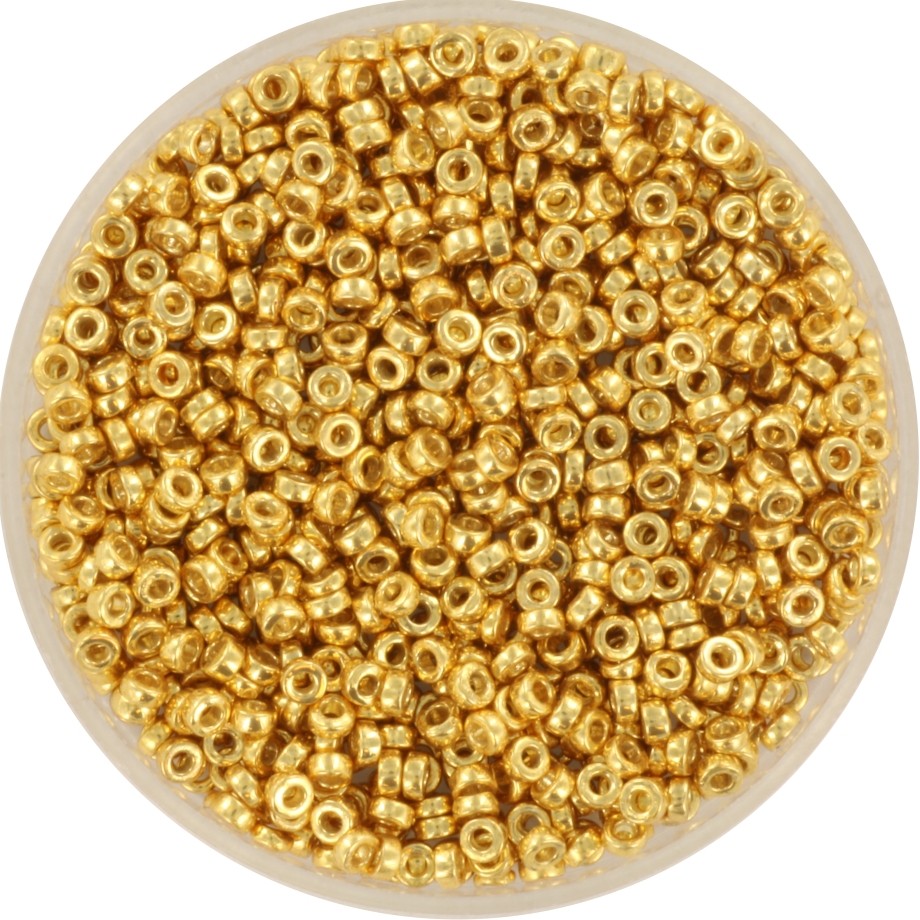Miyuki Spacer beads/ tires 2mm/ duracoat galvanized gold 5g/ MISP2-4202