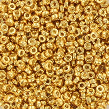 Koraliki Miyuki Spacer/ oponki 2mm/ duracoat galvanized gold 5g/ MISP2-4202