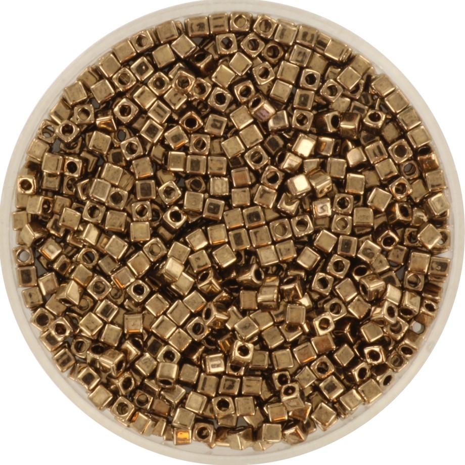 Miyuki Cubes beads 1.8mm/ metallic dark bronze 5g/ MICU18-457